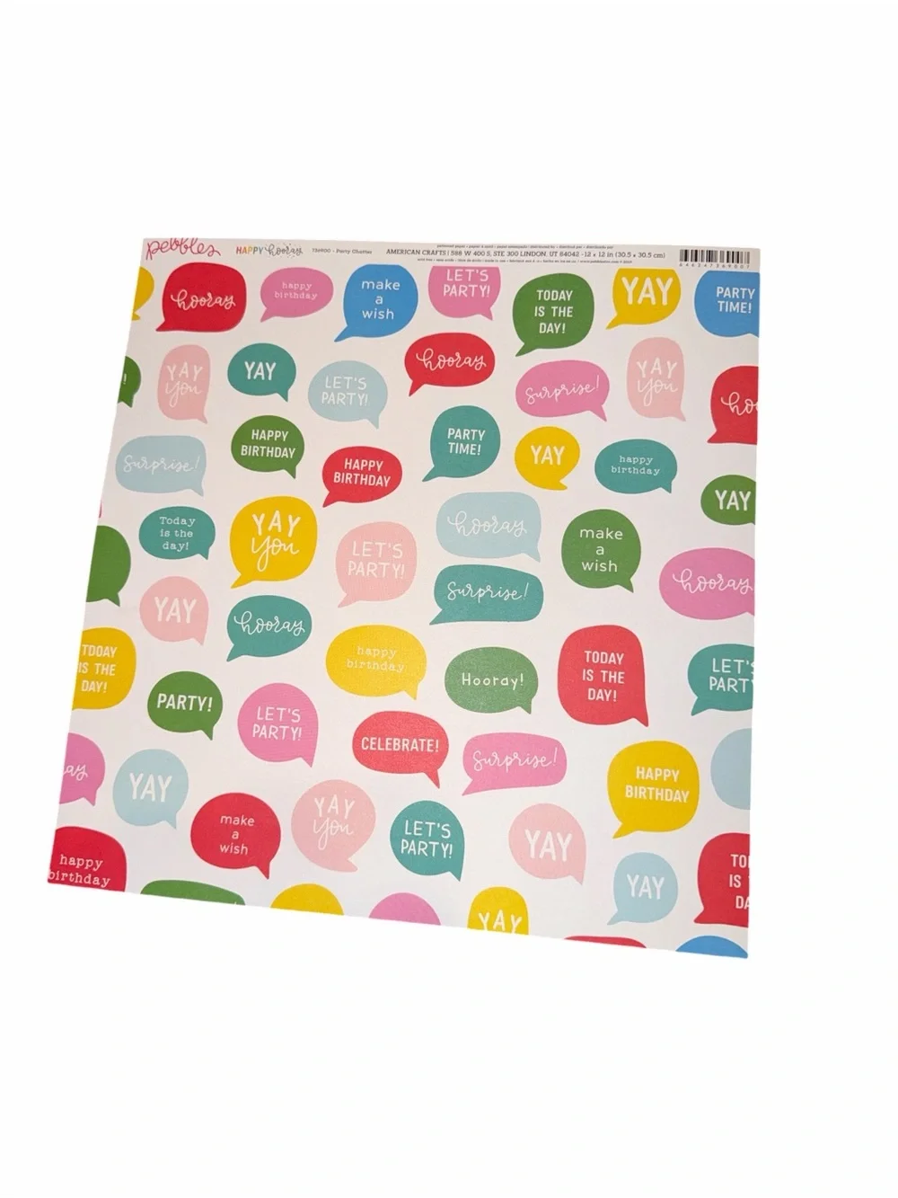 ⁠15 Sheet 12x12 Scrapbook Paper Bundle American Crafts Paige Evans Pebbles